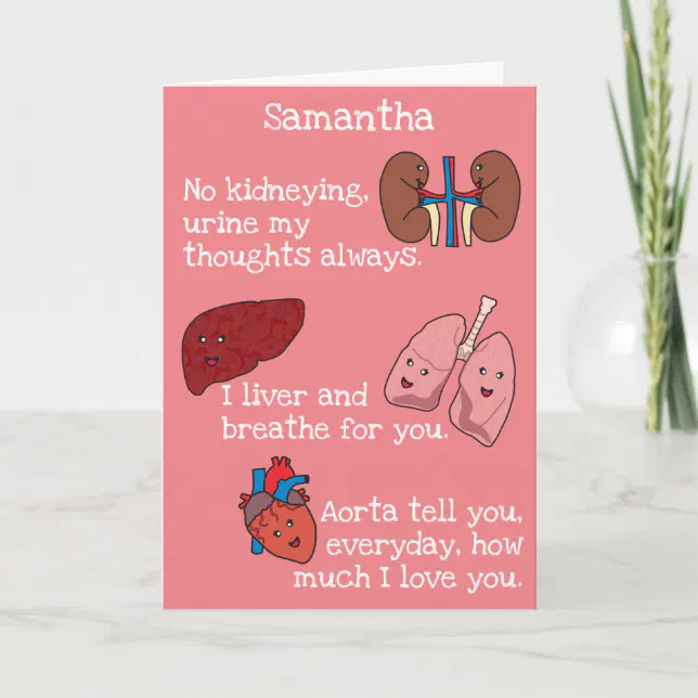 Tibia Valentine's Day Card: Funny Anatomy Pun, Med Student