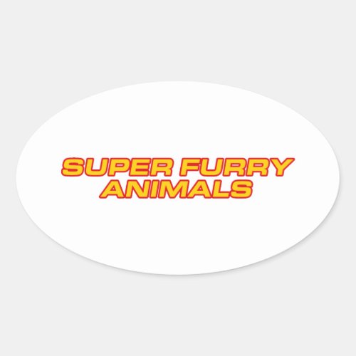 super furry animals band oval sticker