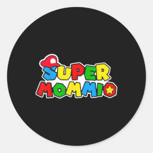 Super Gamer Mommio Women Day For Mothers From Husn Classic Round Sticker