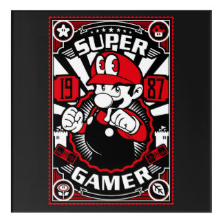 Super Gamer Retro Gaming Acrylic Print