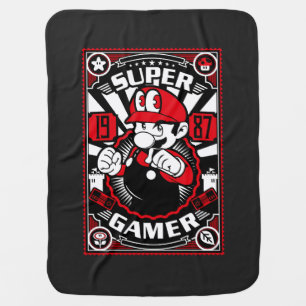Super Gamer Retro Gaming Baby Blanket