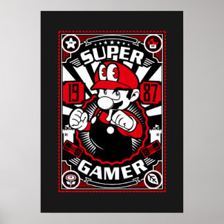 Super Gamer Retro Gaming Poster