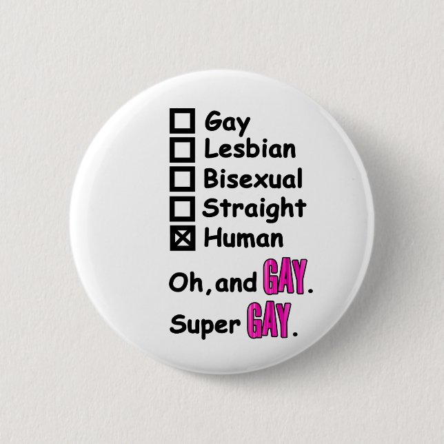 Super Gay Button (Front)