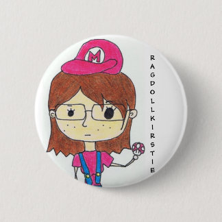 Super Geek Girl Pinback Button