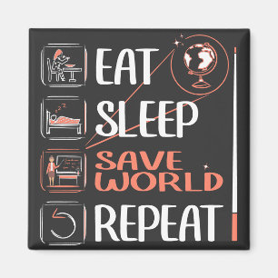 Super Geography Teacher Saves World Thank You Gift Magnet