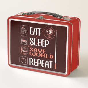 Super Geography Teacher Saves World Thank You Gift Metal Lunch Box