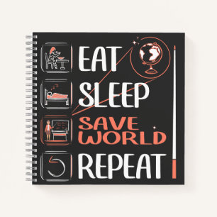 Super Geography Teacher Saves World Thank You Gift Notebook