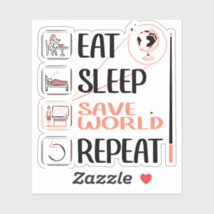 Super Geography Teacher Saves World Thank You Gift Sticker