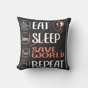 Super Geography Teacher Saves World Thank You Gift Throw Pillow