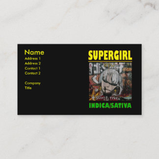 SUPER GIRL INDICA SATIVA BUSINESS CARD