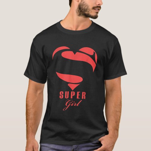 Super Girl Superhero T Shirt Gift Mother Father Da