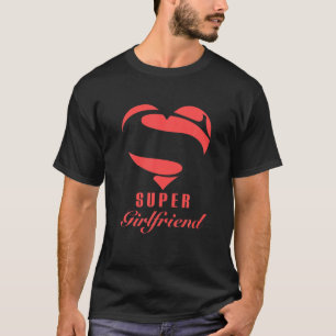 Super Girlfriend Superhero Gift Family Christmas C T-Shirt