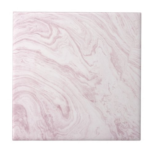 Super Girly PINK Marble Abstract Art Swirl Ceramic Tile