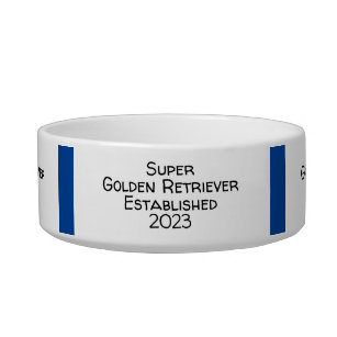 Super Golden Retriever Established 2023 Template Bowl