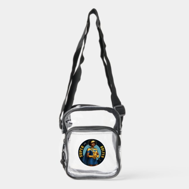 Super Golfer  Clear Crossbody Bag (Front)