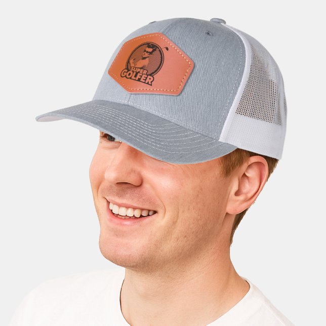 Super Golfer Leather Patch Hat (Male)