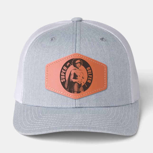 Super Golfer Leather Patch Hat (Front)