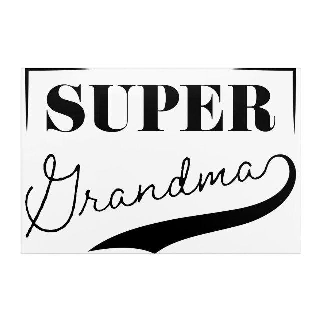 Super Grandma Acrylic Print (Front)