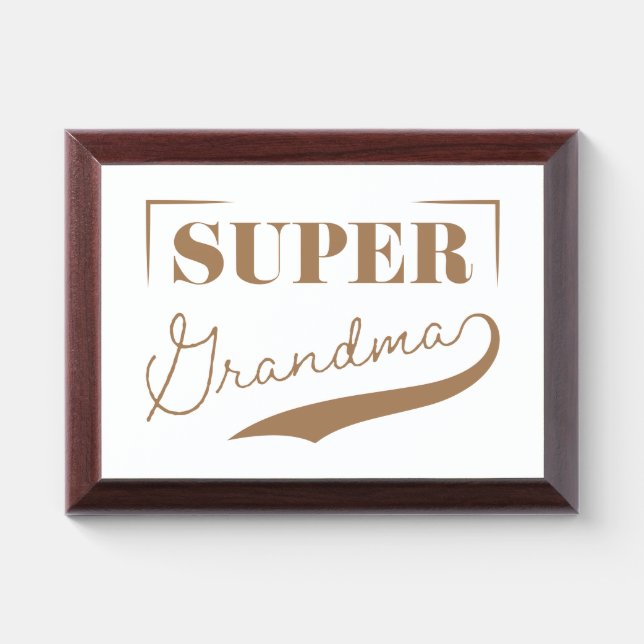 Super Grandma Award Plaque (Horizontal)