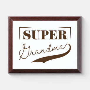 Super Grandma Award Plaque