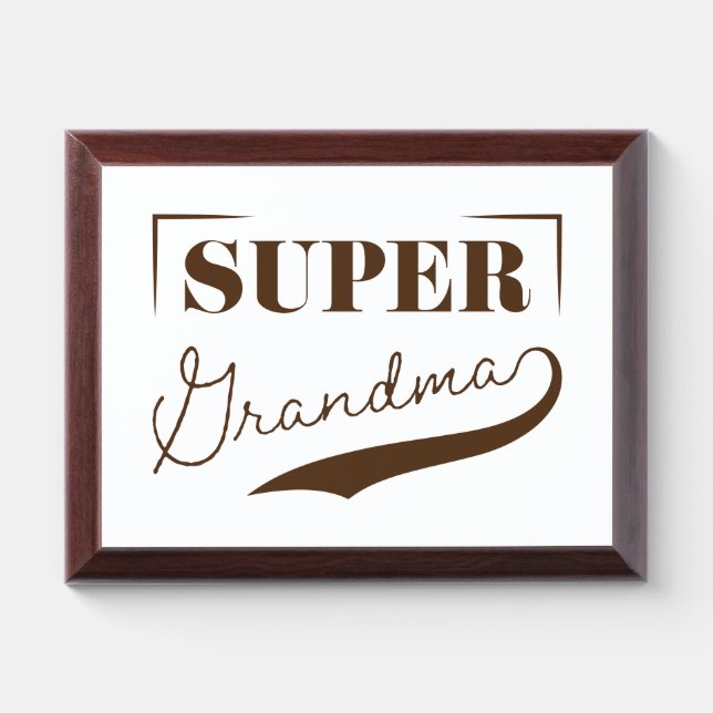 Super Grandma Award Plaque (Horizontal)