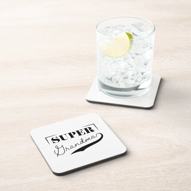 Super Grandma Beverage Coaster (Right Side)