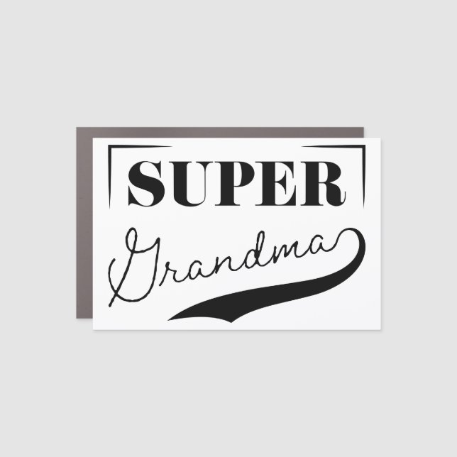 Super Grandma Car Magnet (Front)