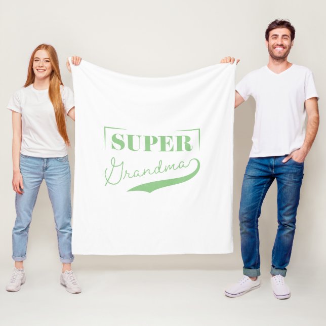 Super Grandma Fleece Blanket (In Situ)