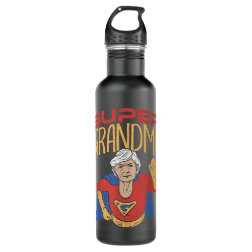 Super Grandma Funny Grandmother Superhero  Stainless Steel Water Bottle