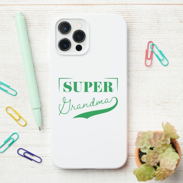 Super Grandma iPhone Case (On Desk)
