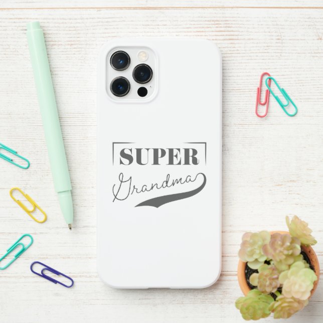 Super Grandma iPhone Case (On Desk)