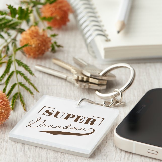 Super Grandma Keychain (Front Right)
