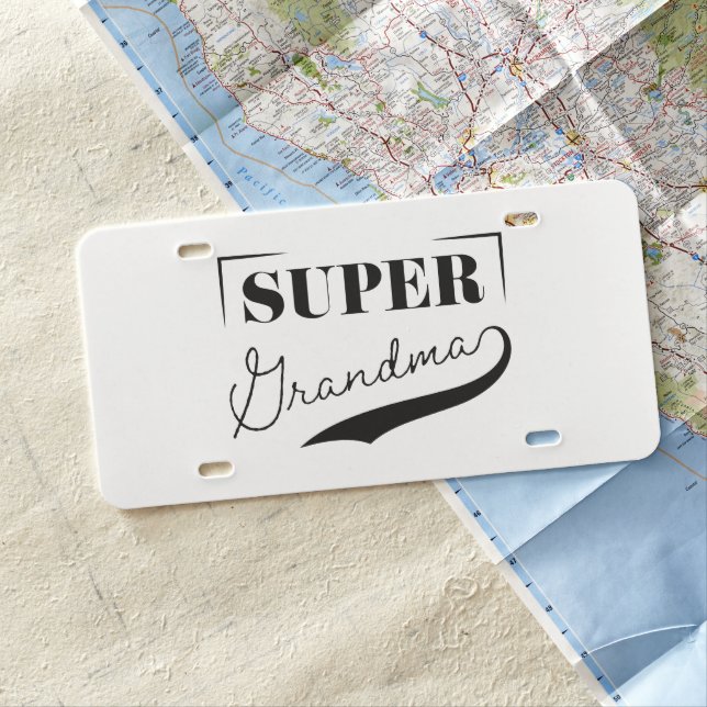 Super Grandma License Plate (In Situ)