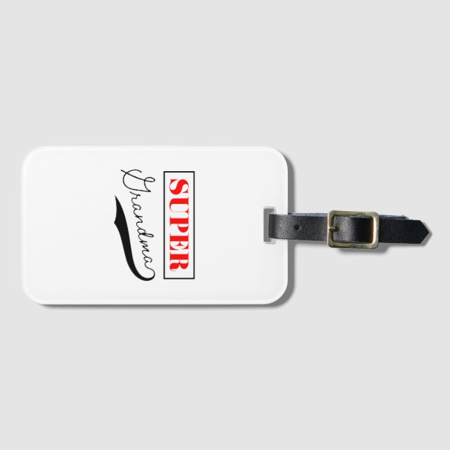 Super Grandma Luggage Tag (Front Horizontal)