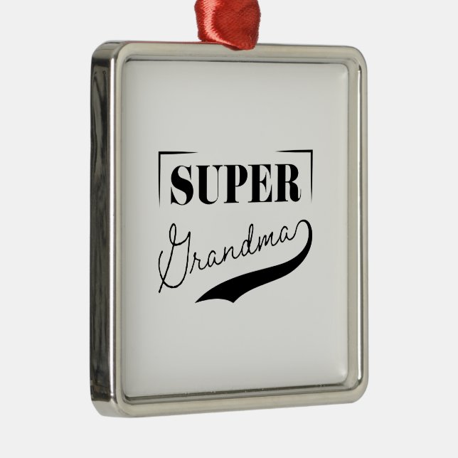 Super Grandma Metal Ornament (Right)