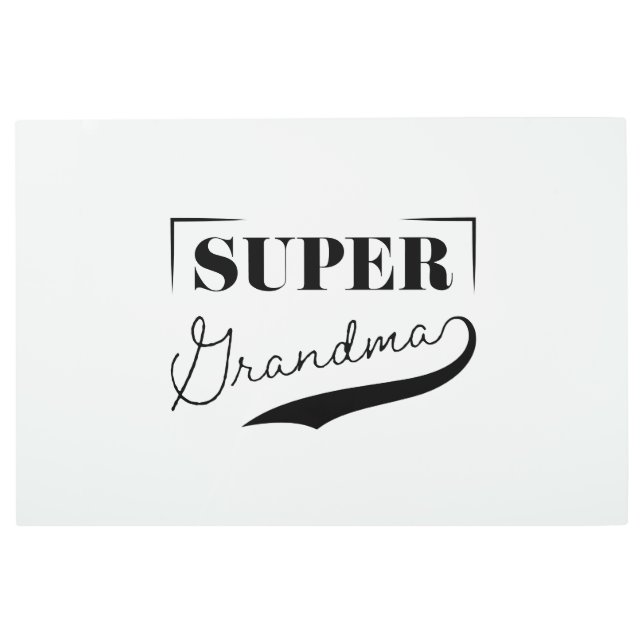 Super Grandma Metal Print (Front)