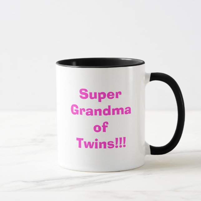 Super Grandma of Twins!!! Mug (Right)