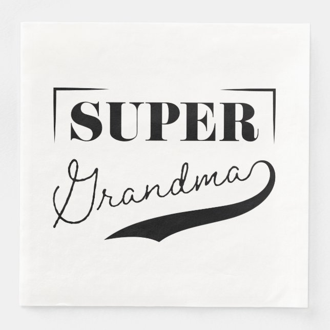 Super Grandma Paper Dinner Napkins (Front)