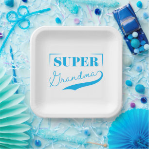Super Grandma Paper Plates