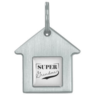Super Grandma Pet ID Tag