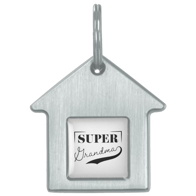 Super Grandma Pet ID Tag (Front)