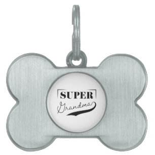 Super Grandma Pet ID Tag