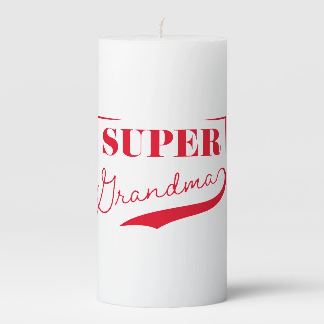 Super Grandma Pillar Candle (Front)