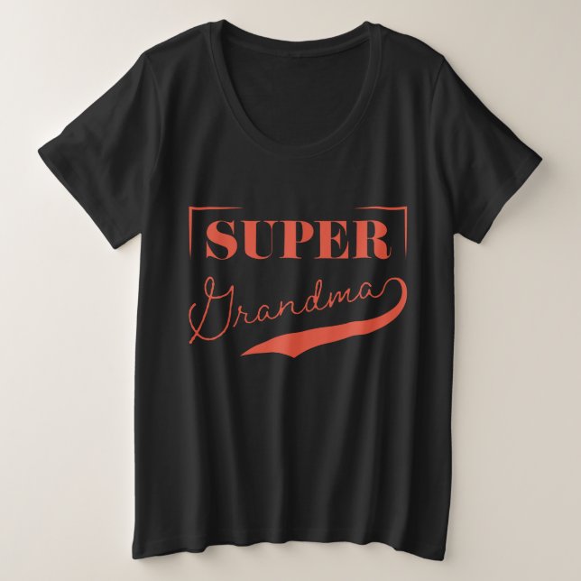 Super Grandma Plus Size T-Shirt (Design Front)