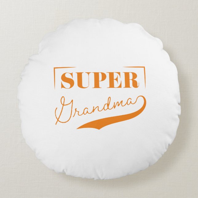Super Grandma Round Pillow (Front)