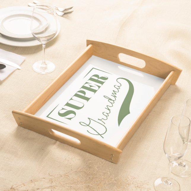 Super Grandma Serving Tray (Front)