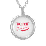 Super Grandma Silver Plated Necklace at Zazzle
