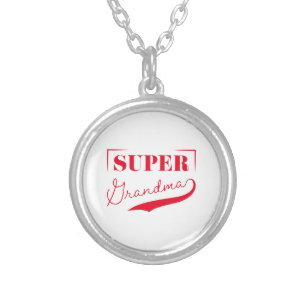 Super Grandma Silver Plated Necklace