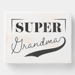 Super Grandma Wooden Box Sign