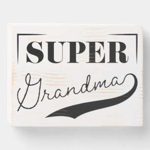 Super Grandma Wooden Box Sign